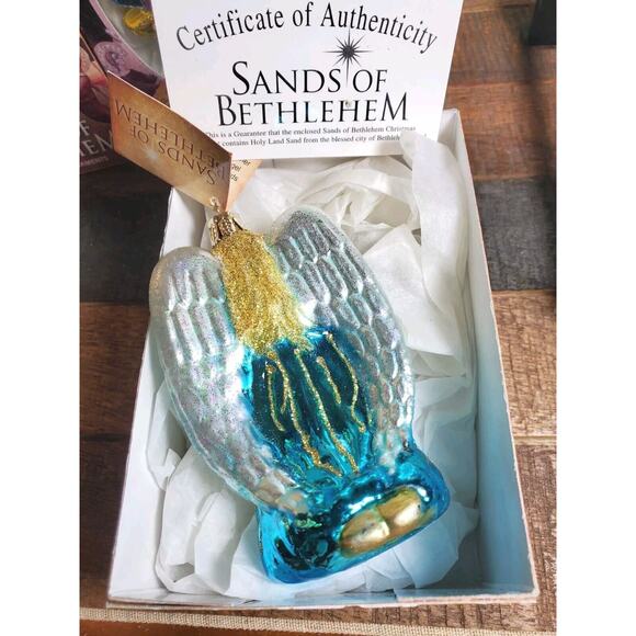 Sands of Bethlehem Religious Glass Ornaments -Set Of 4- Made with Holy Land Sand - Picture 7 of 16